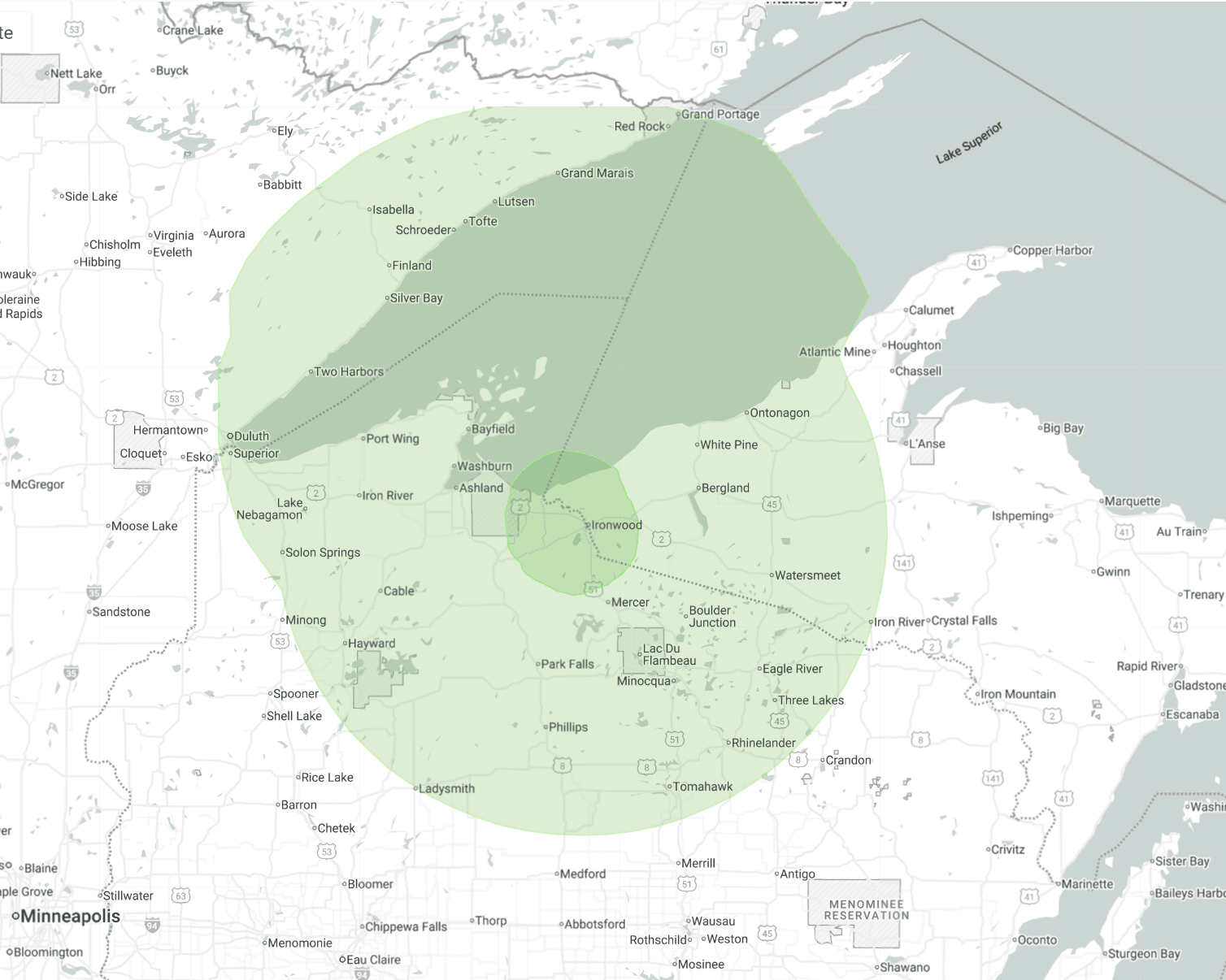 WJMS Coverage Map
